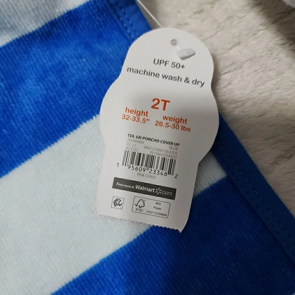 NWT Wonder Nation Baby and Toddler Swim Cover Up